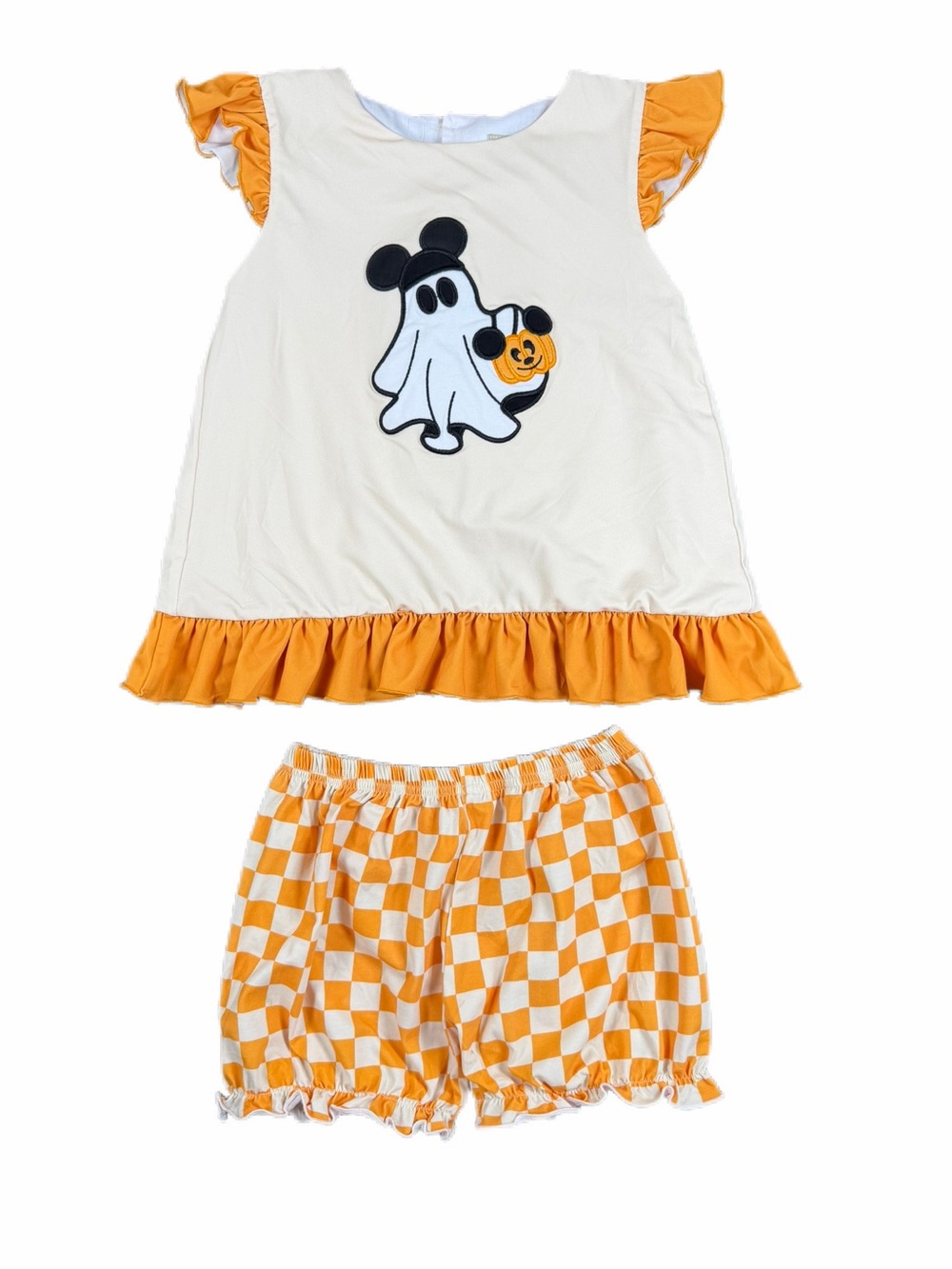 Southern Darlin Smocks Disney Halloween Appliqué Bloomer Set - 4T